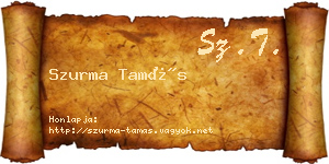 Szurma Tamás névjegykártya